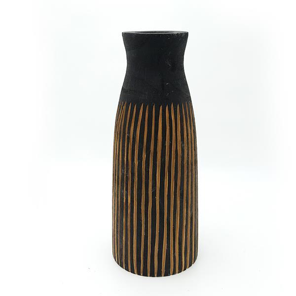 ΒΑΖΟ ΞΥΛΙΝΟ ΜΑΥΡΟ-ΚΑΦΕ 14x37cm