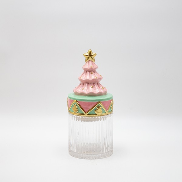 ΜΠΙΣΚΟΤΙΕΡΑ ΜΕ ΡΟΖ ΚΑΠΑΚΙ, ΧΡΙΣΤΟΥΓΕΝΝΙΑΤΙΚΟ ΔΕΝΤΡΟ, ΔΙΑΚΟΣΜΗΤΙΚΗ, 11x25cm