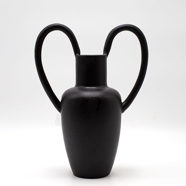 ΒΑΖΟ ΚΕΡΑΜΙΚΟ ΜΑΥΡΟ 17.5x10x25cm