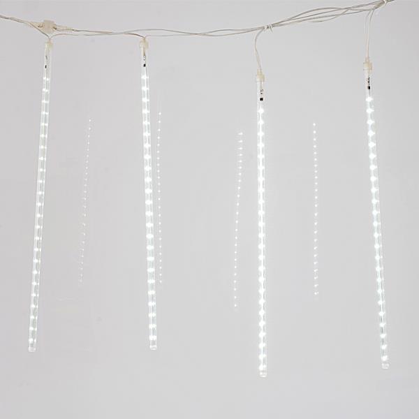 SNOWDROP, 240 LED, ΜΕΤΑΣΧΗΜΑΤΙΣΤΗ, 4 ΕΠΕΚΤΑΣΕΙΣ ΕΩΣ 3 ΣΕΤ, ΔΙΑΦΑΝΟ PVC ΚΑΛΩΔΙΟ, 5 ΣΩΛΗΝΕΣ 50cm ΜΕ ΛΕΥΚΟ LED, ΠΡΟΕΚΤΑΣΗ ΠΑΡΟΧΗΣ 5m, IP44