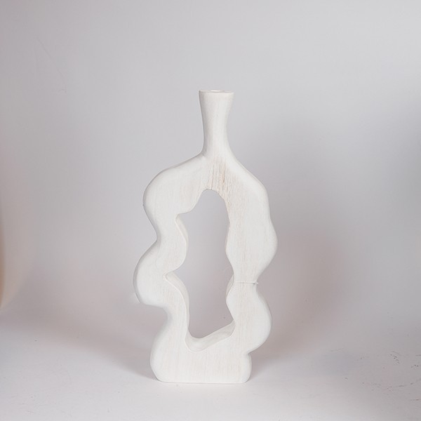 ΒΑΖΟ ΞΥΛΟ ΛΕΥΚΟ 21x6x45cm