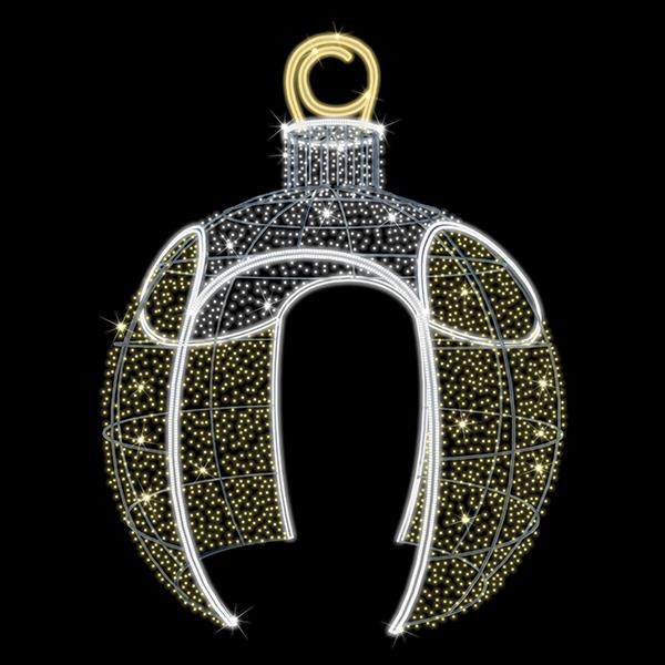 ΕΠΑΓΓΕΛΜΑΤΙΚΟ ΣΧΕΔΙΟ, ΧΡΙΣΤΟΥΓΕΝΝΙΑΤΙΚΗ ΜΠΑΛΑ 3D, 230V, ΛΕΥΚΗ LED ΦΩΤ/ΝΑ, ΛΕΥΚΟ & ΘΕΡΜΟ ΛΕΥΚΟ LED, 2.8x3.6m, IP65