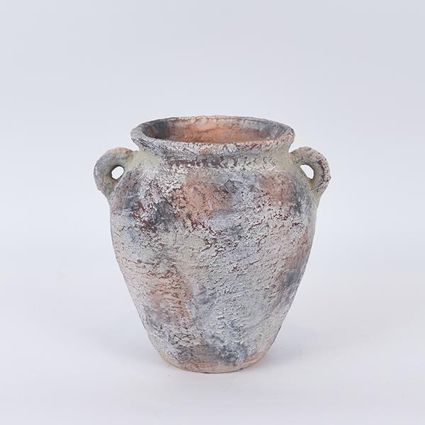 ΠΥΘΑΡΙ ΤΣΙΜΕΝΤΕΝΙΟ ΓΚΡΙ - ΚΑΦΕ 24.5x21x24.5cm