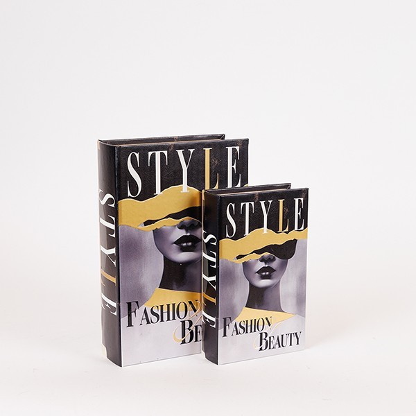 S/2  ΔΙΑΚΟΣΜΗΤΙΚΑ ΚΟΥΤΙΑ STYLE FASHION BEAUTY ΞΥΛΙΝΟ ΜΠΛΕ 27x18x7cm