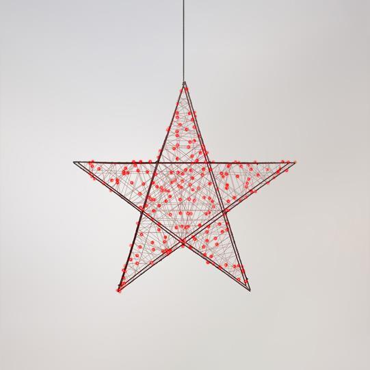 ΑΣΤΕΡΙ ΦΩΤΙΖΟΜΕΝΟ 78cm, 240 LED, 4,5V ΜΕΤΑΣΧΗΜΑΤΙΣΤΗ, TIMER, ΜΑΥΡΟΣ ΜΕΤΑΛΛΙΚΟΣ ΣΚΕΛΕΤΟΣ, ΜΑΥΡΟ ΧΑΛΚΙΝΟ ΚΑΛΩΔΙΟ, ΚΟΚΚΙΝΟ LED, ΠΡΟΕΚΤΑΣΗ ΠΑΡΟΧΗΣ 5m, IP44