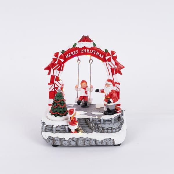 ΚΟΥΝΙΑ ΜΕ ΑΓΙΟ ΒΑΣΙΛΗ, ΚΟΚΚΙΝΟ ΛΕΥΚΟ, ΜΕ ΜΕΤΑΣΧΗΜΑΤΙΣΤΗ, ΜΕ ΜΟΥΣΙΚΗ ΚΑΙ ΚΙΝΗΣΗ, 19x13,5x22cm