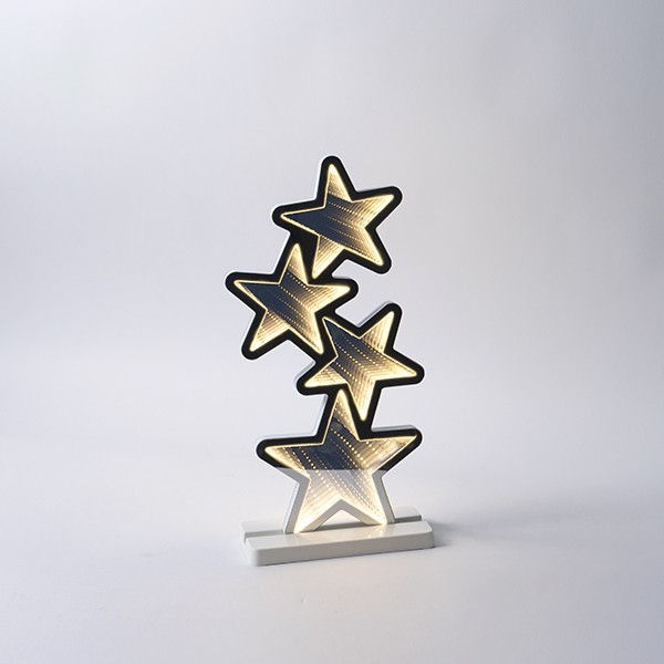 ΔΙΑΚΟΣΜΗΤΙΚΟ ΣΧΕΔΙΟ ΚΑΘΡΕΦΤΗΣ ΜΕ LED ΤΑΙΝΙΑ, 117 LED, AΣΤΕΡΙΑ 21x15.5x41cm, ΜΕΤΑΣΧΗΜΑΤΙΣΤΗ, ΘΕΡΜΟ ΛΕΥΚΟ LED, ΠΡΟΕΚΤΑΣΗ ΠΑΡΟΧΗΣ 3m, IP44