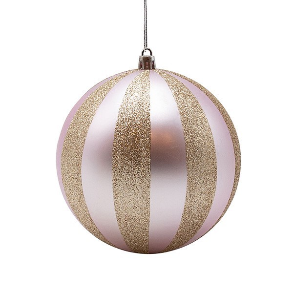ΠΛΑΣΤΙΚΗ ΜΠΑΛΑ, ΡΟΖ ΜΕ ΣΑΜΠΑΝΙ GLITTER, ΣΕΤ 2ΤΜΧ, 15cm