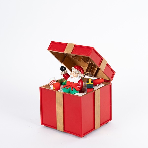 ΑΝΟΙΓΟΜΕΝΟ ΔΩΡΟ ΜΕ ΑΓΙΟ ΒΑΣΙΛΗ, ΜΕ ΦΩΣ ΚΑΙ ΚΙΝΗΣΗ, ΜΠΑΤΑΡΙΑΣ, 12.5x12.5x20cm