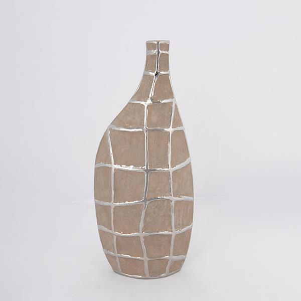 ΒΑΖΟ ΚΕΡΑΜΙΚΟ ΚΑΦΕ -ΑΣΗΜΙ 15x8.5x35cm