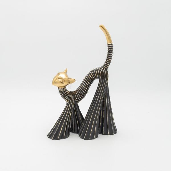 ΓΑΤΑ ΠΟΛΥΡΕΖΙΝ ΜΑΥΡΟ - ΧΡΥΣΟ 19.5x9.5x29.5cm