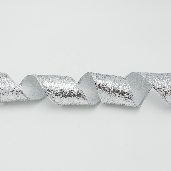 ΚΟΡΔΕΛΑ ME ΑΣΗΜΙ ΧΟΝΤΡΟΚΟΜΜΕΝΟ GLITTER, 6.30cm, 10M