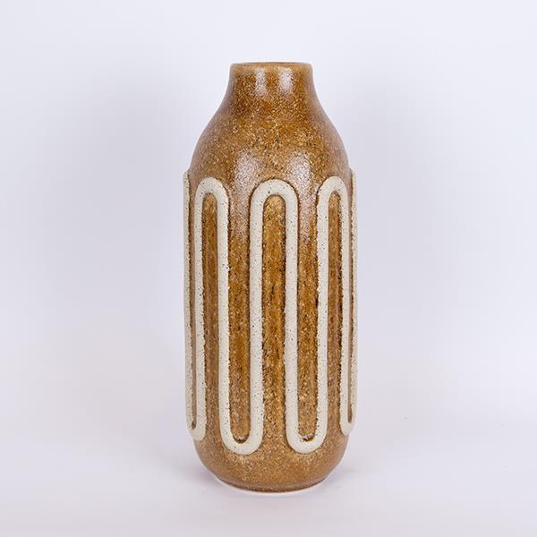ΒΑΖΟ ΚΕΡΑΜΙΚΟ ΜΟΥΣΤΑΡΔΙ - ΜΠΕΖ 16.3x16.3x39cm