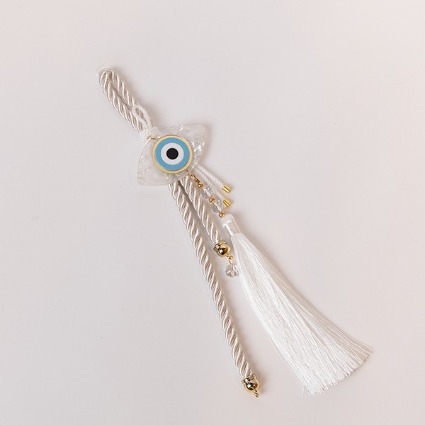 ΚΡΕΜΑΣΤΟ ΓΟΥΡΙ, ΛΕΥΚΟ, ΜΕ ΧΡΥΣΕΣ ΛΕΠΤΟΜΕΡΕΙΕΣ ΚΑΙ ΜΑΤΙ, 35cm