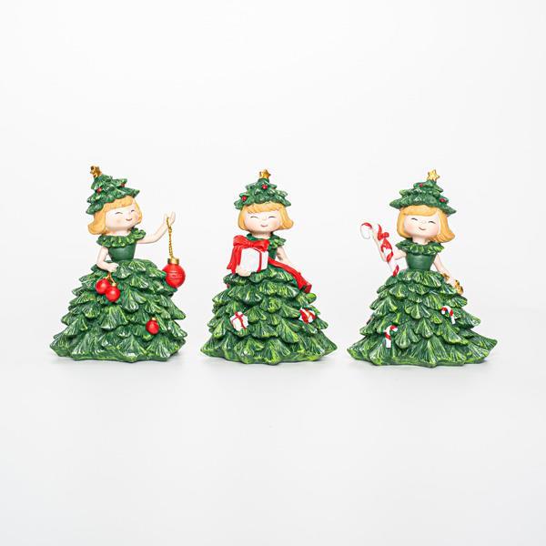 ΚΟΡΙΤΣΙΑ ΔΕΝΤΡΑΚΙΑ, ΠΟΛΥΡΕΖΙΝ, 3 ΣΧΕΔΙΑ, 9x8,50x12cm