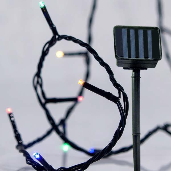 ΣΕΙΡΑ, 96 LED 5mm, ΗΛΙΑΚΟ ΣΥΛΛΕΚΤΗ ΜΕ ΑΙΣΘΗΤΗΡΑ ΦΩΤΟΣ, ΠΡΑΣΙΝΟ PVC ΚΑΛΩΔΙΟ, ΧΡΩΜΑΤΙΣΤΟ LED ΑΝΑ 10cm, ΠΡΟΕΚΤΑΣΗ ΠΑΡΟΧΗΣ 1m, IP44