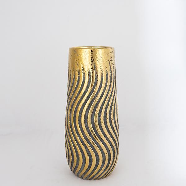 ΒΑΖΟ ΚΕΡΑΜΙΚΟ ΚΑΦΕ - ΧΡΥΣΟ 14.5x4.5x35cm