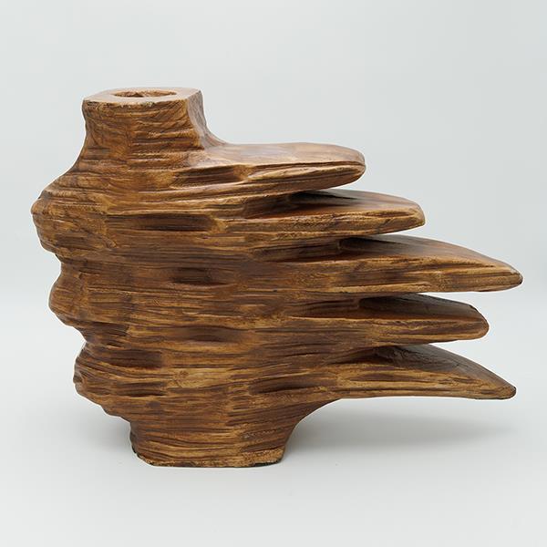 ΒΑΖΟ ΞΥΛΙΝΟ ΣΚΟΥΡΟ ΚΑΦΕ 41x13x32cm