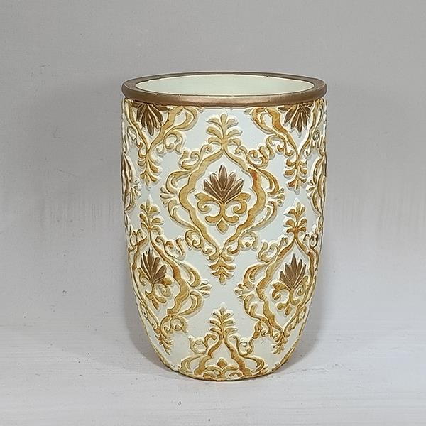 BAZO ΤΣΙΜΕΝΤΕΝΙΟ ΚΡΕΜ - ΧΡΥΣΟ 13.5x13.5x17cm