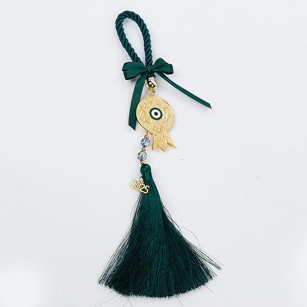 ΚΡΕΜΑΣΤΟ ΓΟΥΡΙ, ΣΜΑΡΑΓΔΙ, ΜΕ ΧΡΥΣΟ ΡΟΔΙ, 35cm