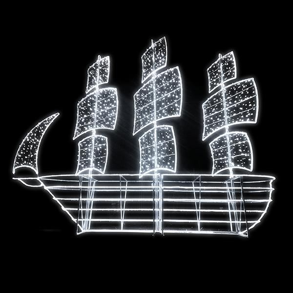 ΕΠΑΓΓΕΛΜΑΤΙΚΟ ΣΧΕΔΙΟ, ΚΑΡΑΒΙ 3D, 230V, ΛΕΥΚΗ LED ΦΩΤ/ΝΑ, ΛΕΥΚΑ LED, 400x350x150cm, IP65