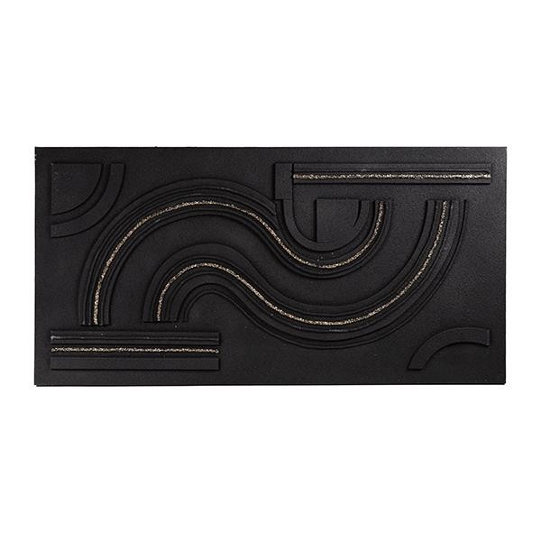 ΠΙΝΑΚΑΣ ΚΑΜΒΑΣ 3D ΜΑΥΡΟΣ 140x3x70cm