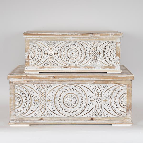 S/2 ΜΠΑΟΥΛΑ ΞΥΛΙΝΑ ΛΕΥΚΑ 74x38x31cm / 59x23.5x24.5cm