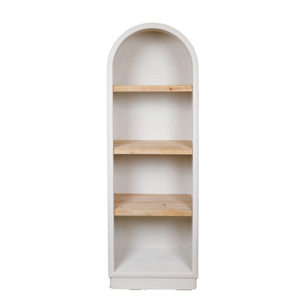 ΒΙΒΛΙΟΘΗΚΗ ΞΥΛΟ-MDF ΛΕΥΚΟ-ΦΥΣΙΚΟ 60x38x178cm