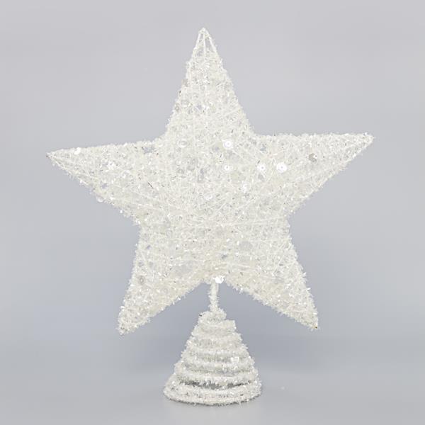 ΚΟΡΥΦΗ ΑΣΠΡΗ, ΜΕ ΝΗΜΑ ΚΑΙ ΠΟΥΛΙΕΣ, 25,4cm
