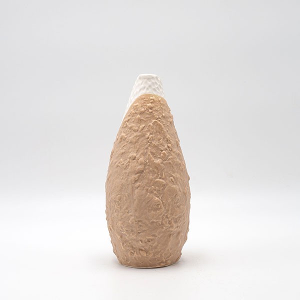 ΒΑΖΟ ΚΕΡΑΜΙΚΟ ΜΠΕΖ-ΛΕΥΚΟ 9.2x9.2x20.5cm