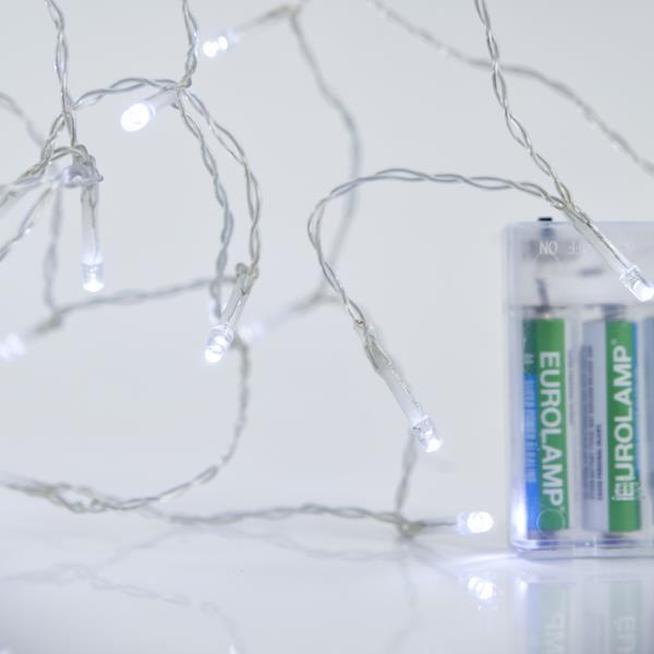 ΣΕΙΡΑ, 20 LED 5mm, ΜΠΑΤΑΡΙΑΣ 3xAA, ΧΡΟΝΟΔΙΑΚΟΠΤΗΣ, ΔΙΑΦΑΝΟ PVC ΚΑΛΩΔΙΟ, ΛΕΥΚΟ LED ΑΝΑ 10cm, ΠΡΟΕΚΤΑΣΗ ΠΑΡΟΧΗΣ 50cm, IP20