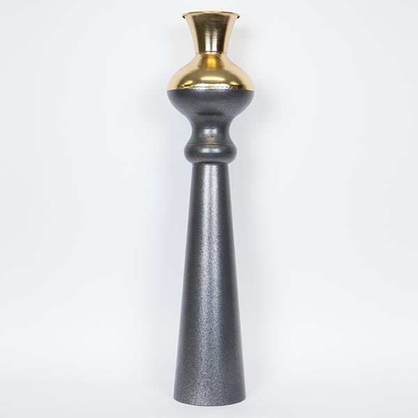 ΒΑΖΟ ΜΕΤΑΛΛΙΚΟ ΧΡΥΣΟ - ΜΑΥΡΟ 19.7x19.7x86.5cm