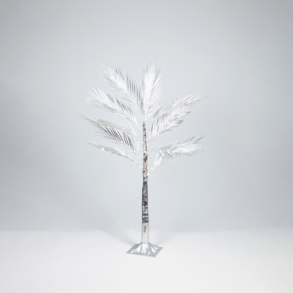 ΑΣΗΜΙ ΔΕΝΤΡΟ ΦΤΕΡΗ 1,2m, ΜΕΤΑΣΧΗΜΑΤΙΣΤΗΣ, 80 ΘΕΡΜΑ ΛΕΥΚΑ MINI LED, ΠΡΟΕΚΤΑΣΗ ΠΑΡΟΧΗΣ 3m, IP44