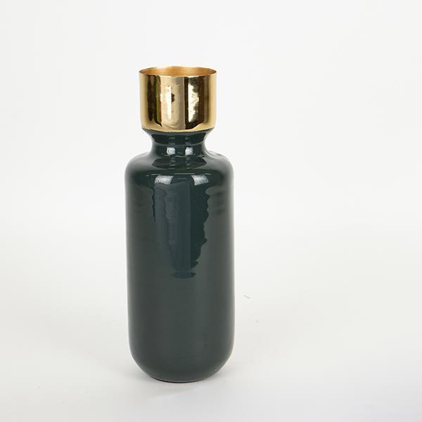 ΒΑΖΟ ΜΕΤΑΛΛΙΚΟ ΚΥΠΑΡΙΣΣΙ - ΧΡΥΣΟ 8.5x8.5x24cm