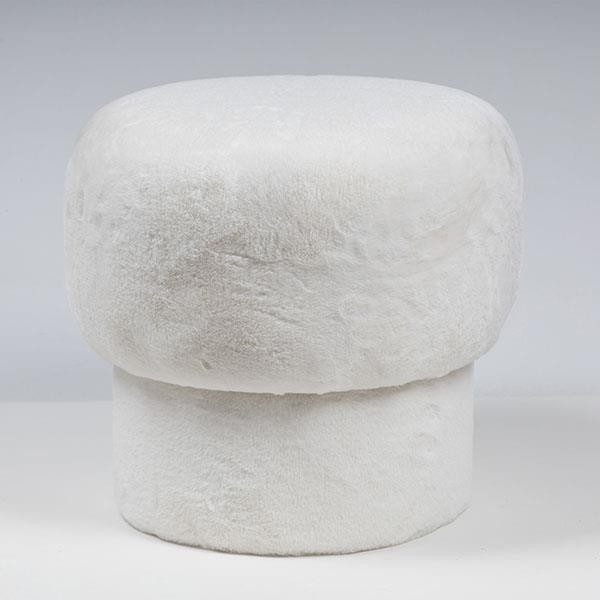 ΣΚΑΜΠΟ ΒΕΛΟΥΔΟ ΛΕΥΚΟ 46x46x43cm