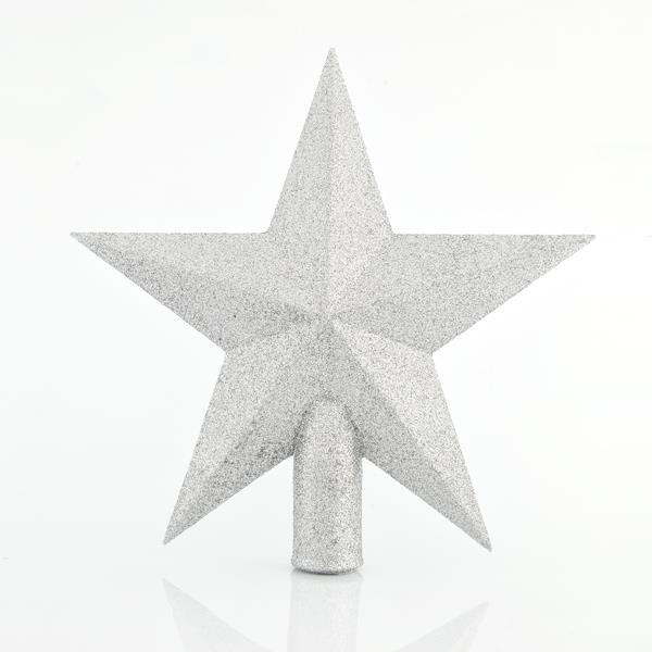 ΚΟΡΥΦΗ ΔΕΝΤΡΟΥ ΑΣΤΕΡΙ ΠΛΑΣΤΙΚΟ, ΑΣΗΜΙ ΜΕ GLITTER, 20,5cm