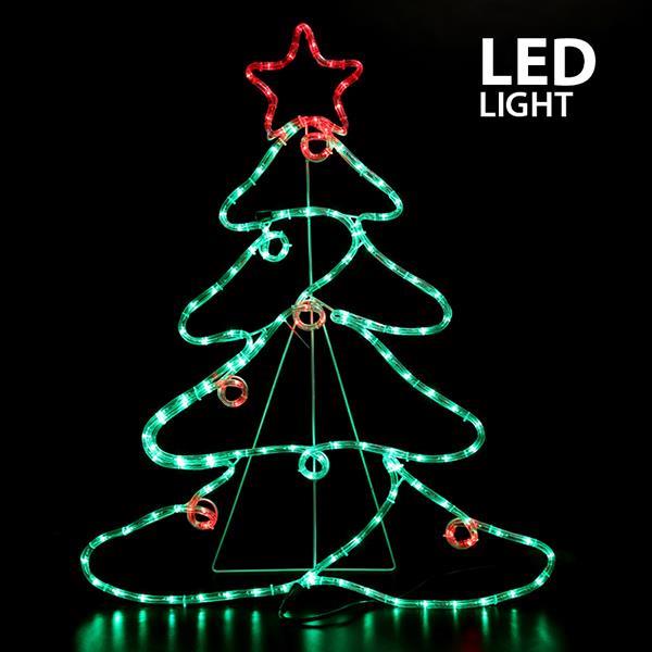 ΔΕΝΤΡΟ ΜΕ ΜΠΑΛΕΣ ΚΑΙ ΑΣΤΕΡΙ, 6m LED ΦΩΤΟΣΩΛΗΝΑΣ, ΜΟΝΟΚΑΝΑΛΟΣ, ΠΡΟΓΡΑΜΜΑ, ΠΟΡΤΟΚΑΛΙ - ΠΡΑΣΙΝΟ - ΚΟΚΚΙΝΟ, 88x68cm, IP44