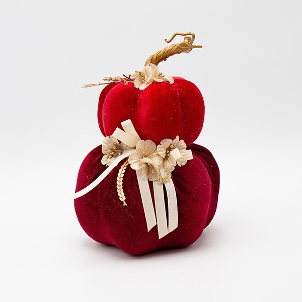 ΒΕΛΟΥΔΙΝΗ ΚΟΛΟΚΥΘΑ, ΔΙΠΛΗ, ΚΟΚΚΙΝΗ ΜΠΟΡΝΤΟ, 15x22cm