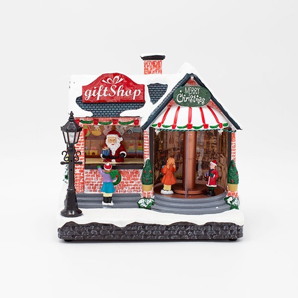 ΚΑΤΑΣΤΗΜΑ ΠΑΙΧΝΙΔΙΩΝ, ΜΕ ΠΕΡΙΣΤΡΕΦΟΜΕΝΗ ΠΟΡΤΑ, ME ΦΩΣ ΚΑΙ ΚΙΝΗΣΗ, ΜΕ ΜΕΤΑΣΧΗΜΑΤΙΣΤΗ,  22.4x14.3x21.2cm