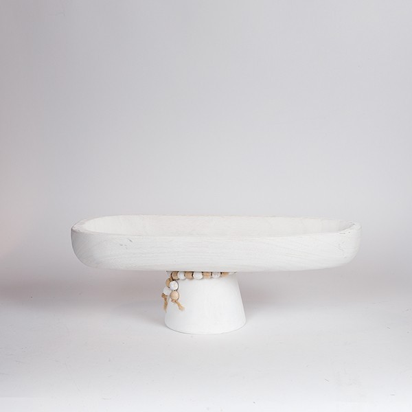 ΔΙΑΚΟΣΜΗΤΙΚΗ ΠΙΑΤΕΛΑ ΞΥΛΟ ΛΕΥΚΟ 40x15x14cm