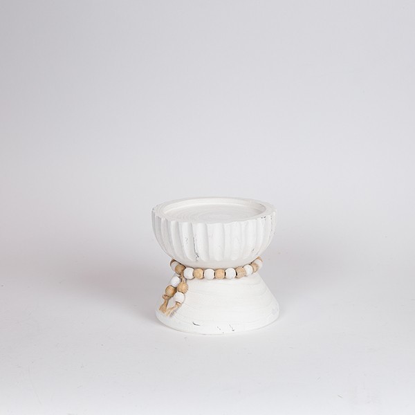 ΚΗΡΟΠΗΓΙΟ ΞΥΛΟ ΛΕΥΚΟ-ΜΠΕΖ 14.5x14.5x13cm