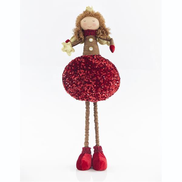 ΠΡΙΓΚΙΠΙΣΣΑ ΜΕ ΚΟΚΚΙΝΗ ΠΟΝ ΠΟΝ ΦΟΥΣΤΑ, 66cm