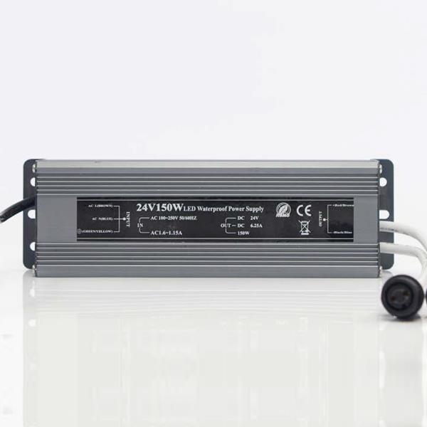 24V ΜΕΤΑΣΧΗΜΑΤΙΣΤΗΣ, 150W, ΠΡΑΣΙΝΟ ΚΑΟΥΤΣΟΥΚ ΚΑΛΩΔΙΟ, ΚΑΛΩΔΙΟ ΠΑΡΟΧΗΣ 3m, IP67