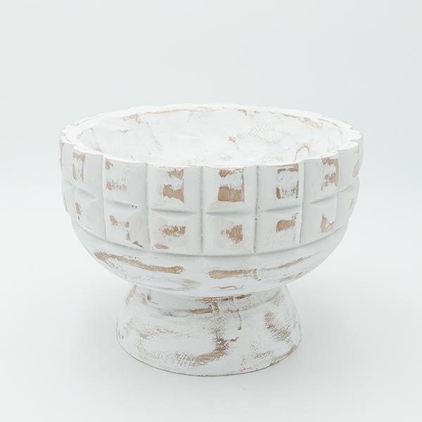 ΔΙΑΚΟΣΜΗΤΙΚΟ ΜΠΩΛ ΞΥΛΙΝΟ ΛΕΥΚΟ-ΚΑΦΕ 24x17.5cm