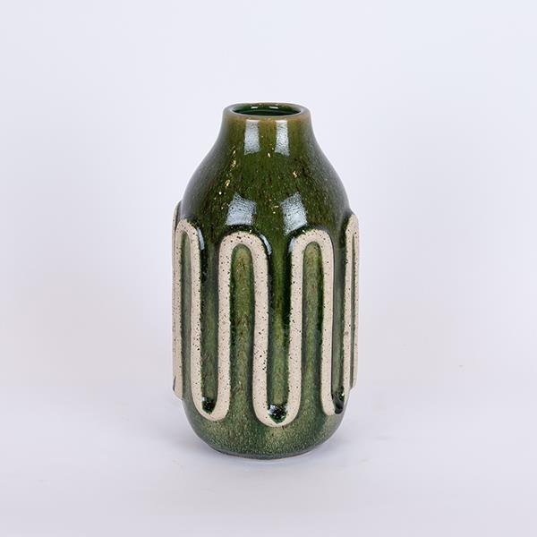 ΒΑΖΟ ΚΕΡΑΜΙΚΟ ΠΡΑΣΙΝΟ - ΜΠΕΖ 13x13x24cm