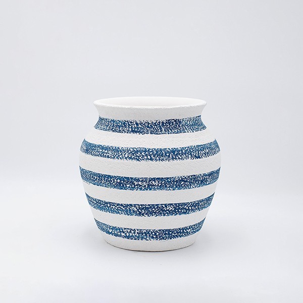 ΠΥΘΑΡΙ ΜΠΛΕ-ΛΕΥΚΟ 18x18x18cm