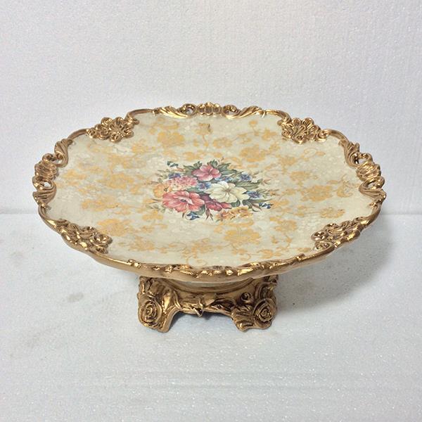 ΠΙΑΤΕΛΑ ΠΟΛΥΡΕΖΙΝ ΜΠΕΖ - ΧΡΥΣΗ 33.5x33.5x15cm