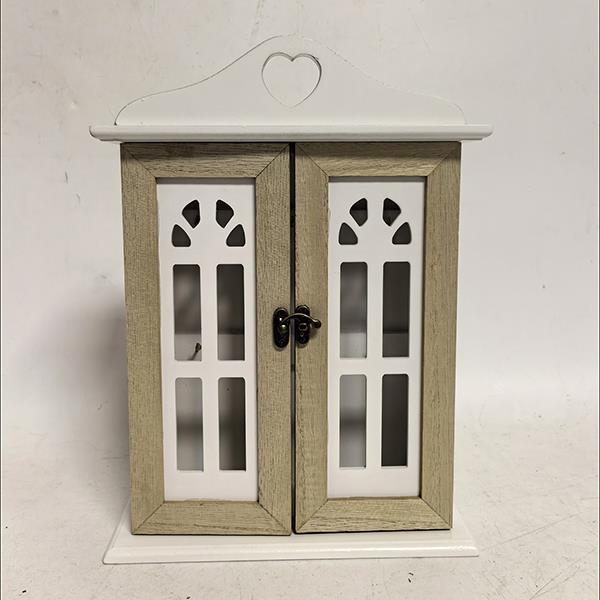 ΚΛΕΙΔΟΘΗΚΗ ΞΥΛΟΓΛΥΠΤΗ ΛΕΥΚΗ - ΚΑΦΕ 21.5x7x29.5cm