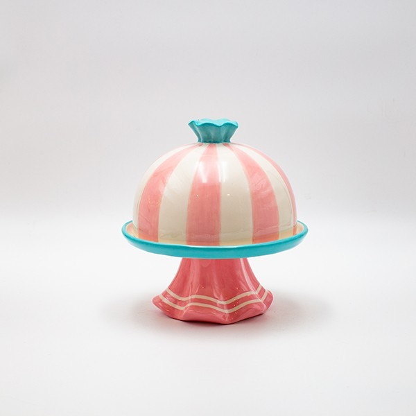 ΤΟΥΡΤΙΕΡΑ ΜΕ ΚΑΠΑΚΙ, CANDY ΡΟΖ, ΔΙΑΚΟΣΜΗΤΙΚΗ,  17.5x17.5cm