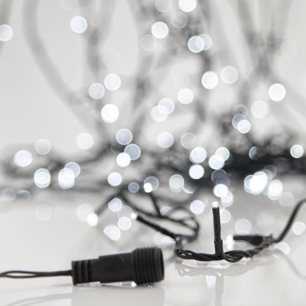 ΣΕΙΡΑ, 180 LED 3mm, 31V, 2 ΕΠΕΚΤΑΣΕΙΣ ΕΩΣ 6 ΣΕΤ, ΠΡΑΣΙΝΟ PVC ΚΑΛΩΔΙΟ, ΛΕΥΚΟ LED ANA 7.5cm, ΙΡ44 (ΧΩΡΙΣ ΜΕΤΑΣΧΗΜΑΤΙΣΤΗ, ΧΩΡΙΣ ΠΡΟΕΚΤΑΣΗ ΠΑΡΟΧΗΣ)